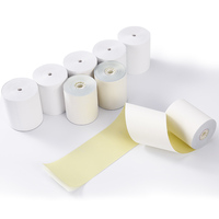 Rouleau de papier autocopiant 1 plis, 2 plis, 3 plis, 76x70mm, 76x76mm, rouleaux NCR, 100% pâte de bois vierge, impression par sublimation