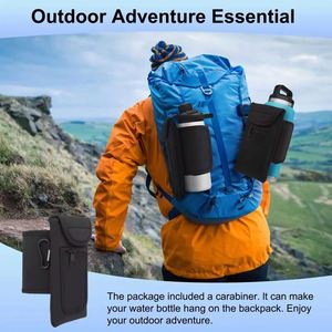 Free Sample Custom Logo Neoprene Magnetic <b>Water</b> Bottle Sleeve Holder <b>Pouch</b> Bag Non-slip Gym Fitness Zipper Pockets Insulation - Product Image 6