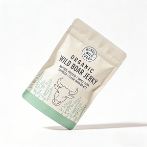 Bolsa de Mylar de Alta Calidad con Acabado Mate, Personalizada, de Grado Alimenticio, con Cierre Hermético, para Carne Seca, con Ventana Transparente - Product Image 4