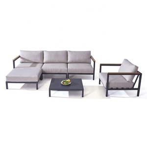 Venta Directa de Fábrica, Juego de Muebles Modernos para Patio, Sofá Seccional en Forma de L para Jardín, Conjunto de Sofás de Esquina de Aluminio para Exteriores - Product Image 3