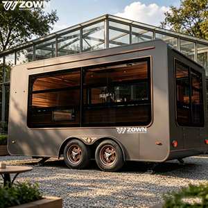 Remorque alimentaire commerciale à aménagement personnalisé, chariot de concession mobile avec grande fenêtre de service pour la vente de jus, barbecue et desserts - Product Image 1
