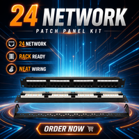 Melontel MT-4012 1U/2U 19 Inch Krone 110 Dual IDC Cat6/Cat5e Network AMP Tipe 24/48 Port Panel Patch Bersertifikasi ISO9001:2008