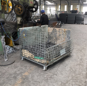 Industria saldato portatile impilamento pieghevole in metallo contenitore in acciaio per gabbia di sicurezza - Product Image 5