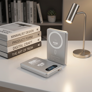L155 Cadeau Prêt à l'emploi Gravure Laser Gratuite Batterie Externe Magnétique 10000mAh Ultra-Mince 11.5mm Écran TFT Charge Rapide Sans Fil 15W et PD 20W - Product Image 3