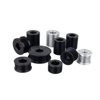 Polea pequeña de aluminio con múltiples nervaduras para motor, ideal para automóviles, cintas de correr y electrodomésticos.