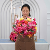 Décoration de mariage personnalisée DKB, boule de fleurs en soie haut de gamme, centre de table pour mariage, hôtel et décorations de fête