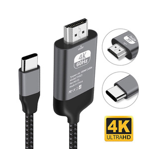 <span class=keywords><strong>Cable</strong></span> <span class=keywords><strong>Coaxial</strong></span> de Audio y Video de Alta Claridad Tipo C a <span class=keywords><strong>HDTV</strong></span> 4K 60HZ 2M con Cubierta de PVC para Proyector y Teléfono, Longitud de 1.8M - Product Image 3