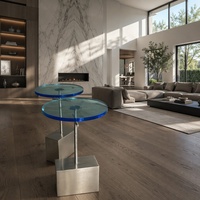 Table d'appoint ronde en acrylique au design moderne, style luxueux, table basse en acrylique durable pour appartement, bureau, boutique