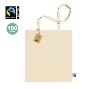 Borsa shopper in cotone del commercio equo e solidale, merchandising sostenibile - Product Image 2