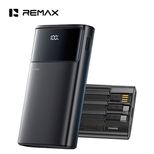 Batería Externa Portátil REMAX FC-03 de 10000mAh con Carga Rápida PD de 20W y 22.5W, 4 Salidas y 3 Entradas, con 3 Cables Integrados - Product Image 1