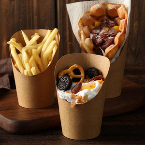 Cheap Wholesale <b>Disposable</b> Environmentally Friendly Brown Kraft Paper Waffle Cupcake Eggs Packaging Diagonal Paper <b>Cups</b> - Product Image 2