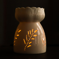 Vente en gros de cire céramique décorative Lotus Design Aroma chauffe-fondue parfum brûleur à mazout bougeoir
