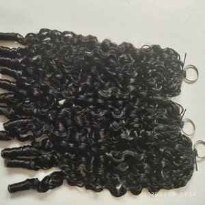 Cheveux humains Remy vietnamiens 100% non traités, prix de gros, pour tressage au crochet, bouclés style <span class=keywords><strong>France</strong></span>, double machine, luxe - Product Image 3