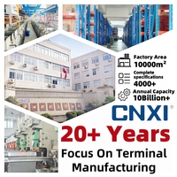 CNXI Heavy Duty T Série 90 Angle L Type 35/8 Anneau Terminal Pressé À Froid Automobile Électrique Étamé T2 Cuivre Sertissage Connexion