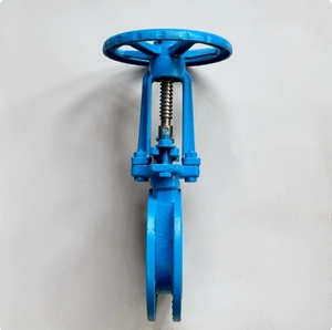 วาล์วเกตเหล็กหล่อสำหรับกากตะกอนรุ่น PZ73H-10C/16P ควบคุมด้วยมือ ขนาด DN400 สำหรับท่อส่งสารละลายและกากตะกรัน - Product Image 3
