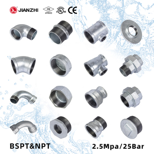 وصلات أنابيب حديدية قابلة للتشكيل من جيانزهي، وصلات على شكل حرف T و<span class=keywords><strong>Y</strong></span> مجلفنة، مشابك 4 بوصات، وصلات سباكة لأنابيب 15 مم و22 مم - Product Image 3