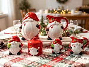 Jarra de Porcelana con Diseño de Gnomo Navideño para Leche, Juego de Vajilla, Diseño Festivo de Santa <span class=keywords><strong>Claus</strong></span>, Colección de Utensilios de Cocina para Venta al por Mayor - Product Image 4