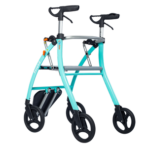 Déambulateur pliable léger en aluminium à <span class=keywords><strong>4</strong></span> <span class=keywords><strong>roues</strong></span> pour personnes handicapées, <span class=keywords><strong>prix</strong></span> d'usine - Product Image 2