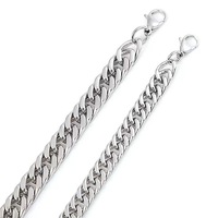 Collar de Cadena Cubana Gruesa de Acero Inoxidable con Corte 4D para Hombre, Estilo Hip Hop Urbano, Joyería Resistente al Desgaste, Regalo