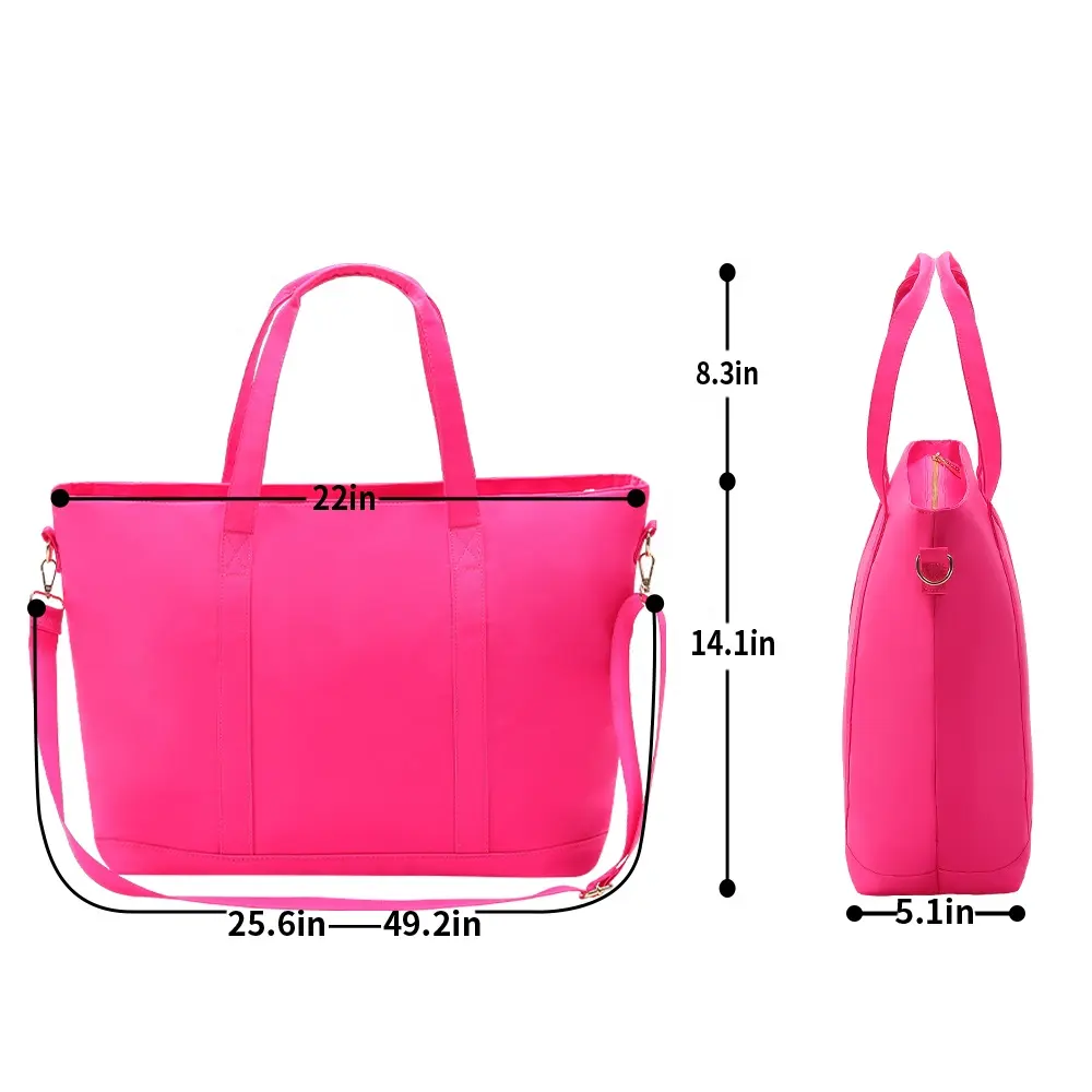 Stock Tote Bag para regalo de profesor Bolso grande de nylon para oficina Lady Bolsa de viaje para niñas