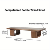 Support d'écran en bois massif Support de bureau économiseur d'espace Support de moniteur en bois Riser étagère d'ordinateur portable de bureau avec organisateur de stockage