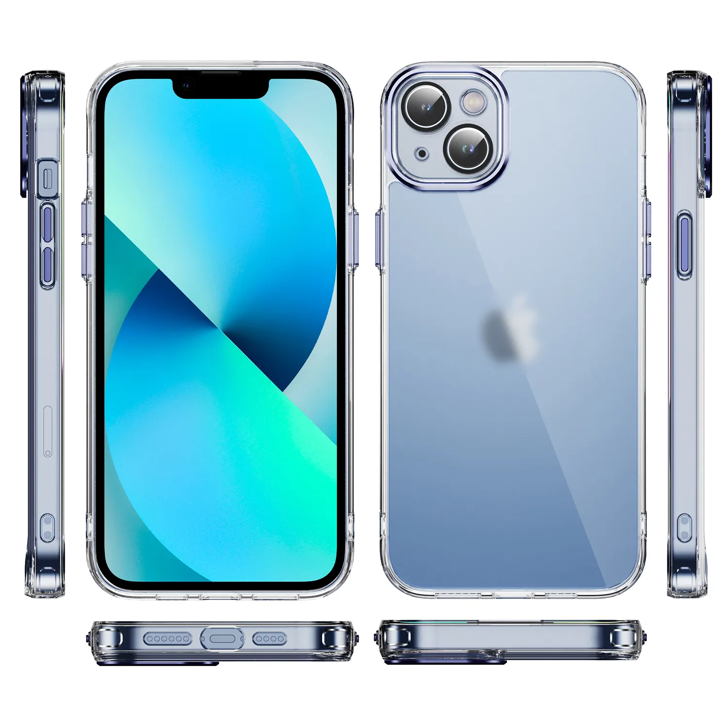 Luxus-Design Schockgeprüfte PC-Transparente Telefonhüllen kundenspezifische Rückenabdeckung für iPhone 13 Handyhüllen