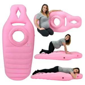 Travesseiro inflável para gravidez, travesseiro inflável para dormir prone, maternidade descanso do corpo travesseiro colchão de ar cama com buraco