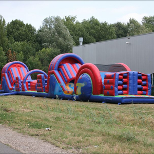 Bán buôn sân chơi dành cho người lớn Bouncer parcours du combattant gonflable Bounce House trượt Inflatable khóa học trở ngại - Product Image 5