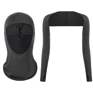 Manchons de bras rafraîchissants UPF 50+ avec cagoule intégrée, protection solaire UV en soie glacée pour le golf et la conduite - Product Image 1