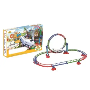 Funny Plastic Electric Railcar Series Kids Roller Coaster Toys HC370534