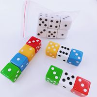 Dés mini polyédriques de 10 mm blancs et noirs à coins droits, petits dés à points pour jeux de société, jeux de casino, jeux de société d'art, dés personnalisés
