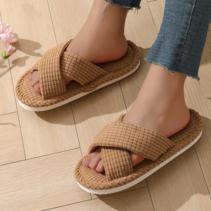 New Product Women's High Explosion Slipper EVA Outsole <b>Foam</b> Cushioning <b>Slides</b> for Slippers for Home Bedroom Autumn - Product Image 3