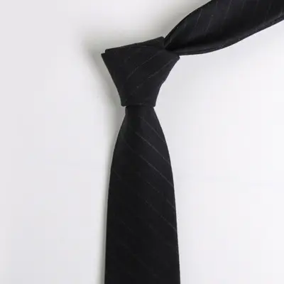 Costume professionnel en laine pour hommes, cravate noire étroite britannique, mode d'affaires, 5cm