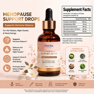 OEM ODM One Stop Service <b>Menopause</b> Drops Vegan Non GMO Organic Improve Immunity Hot Flash Relief Brain Fog Clarity Support 60ml - Product Image 2