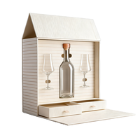 Boîtes d'emballage personnalisées de luxe en carton rigide pour coffrets de thé et de liqueurs, champagne, whisky, bouteilles de vin rouge, verres, boîte cadeau en papier