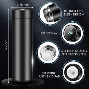 Wholesale High Quality Mini Straight Stainless Steel 304 Sports Water <b>Bottle</b> Thermos Flask Smart LED Temperature Display - Product Image 2