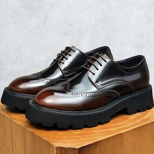 Nouvelles chaussures de ville décontractées de luxe pour hommes, en cuir de vachette, pointures 37-46, chaussures habillées formelles - Product Image 5