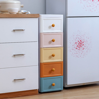 Nouvelle conception 2021 : Armoire de rangement multifonctionnelle en plastique à 5 niveaux pour vêtements de bébé, bijoux, jouets et articles divers