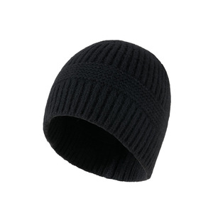 Unisex Knitted <b>Wool</b> Beanie Warm Windproof Solid Color Hat Outdoor Winter Headwear - Product Image 1