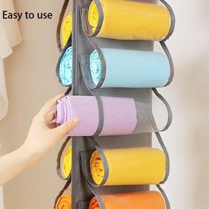Hanging Closet Organizer Double Sided 88cm X 21.5cm Grey Non Woven Fabric Wall Mounted Storage Bag For Clothing And Dormitory - Product Image 4