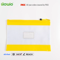 Pochette zippée en maille personnalisée UIOWIO, sacs de rangement réutilisables pour organiser les jeux de société en classe, sac de rangement pour puzzles