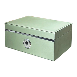 Boîte d'<span class=keywords><strong>assurance</strong></span> pour bijoux 2026 Nouvelle boîte de sécurité en cuir à empreinte digitale - Petite boîte de rangement de luxe pour bijoux avec serrure à empreinte digitale pour la maison/chambre/ordinateur de bureau - Product Image 1