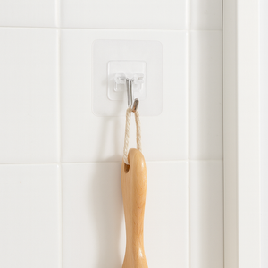 Forte adesivo in PVC trasparente gancio da parete Organizer, nessun trapano supporto di stoccaggio per il bagno, cucina e casa, durevole Rack - Product Image 2