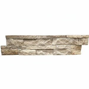 Revêtement mural extérieur en quartzite Buff Eta Gold TSF, pose sèche, surface flammée, résistant aux acides, design traditionnel, villa - Product Image 1