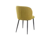 Ensemble de chaises et tables de salle à manger modernes à hauteur réglable avec pieds en métal, accoudoirs et dossier en forme de baril, revêtement en velours bleu et marron, pour salle de bain