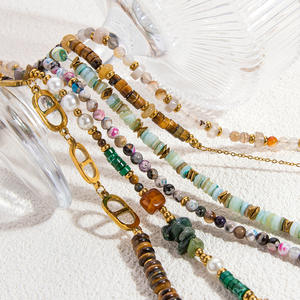 Collar de Perlas Multicolor con Diseño Geométrico, Cierre de Oro de 18K, Joyería de Fiesta, Estilo Veraniego para Mujer - Product Image 4