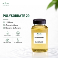 Polysorbate 20 99% Pur, Tensioactif Non Ionique, Émulsifiant O/W, Solubilisant, Matière Première pour Crème, Lotion, Sérum, Polysorbate 20