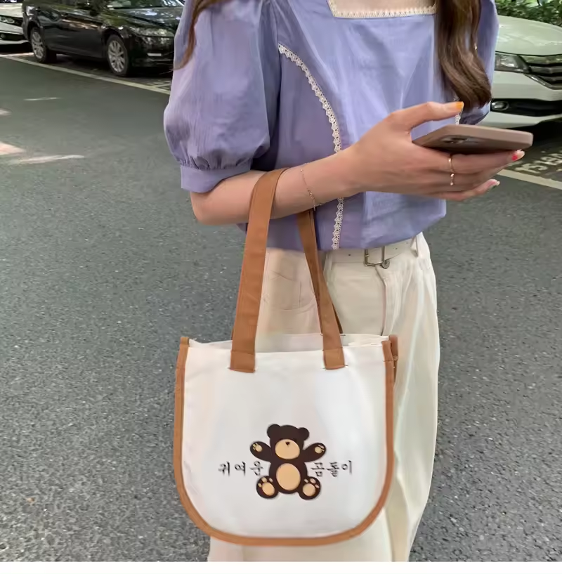 factory cheap price printed pattern canvas tote bag reusable bag cotton black and white canvas tote vest bag