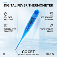 Thermomètre numérique médical à piles longue durée, contrôle par bouton, thermomètre axillaire pour bébé, alerte de fièvre