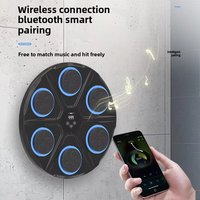 GLSfitness HJ-X Machine d'entraînement de boxe interactive murale en cuir PU, lumineuse à LED, intelligente, musicale et étanche, pour la réduction du stress